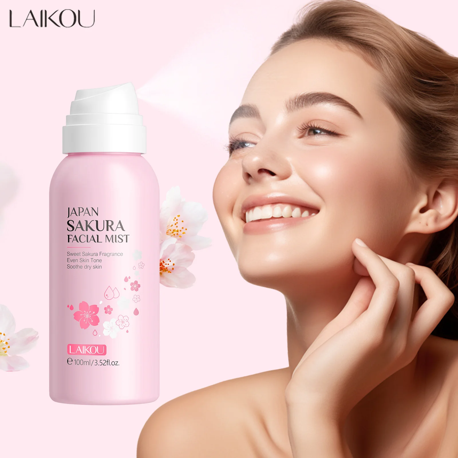Skincare Niacinamide - LAIKOU Sakura-Spray iluminador de niebla Facial,