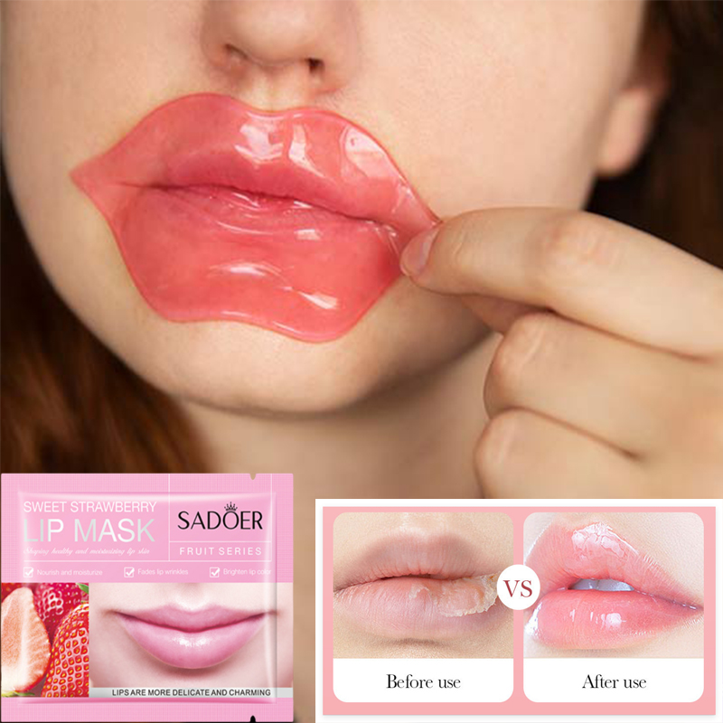Skincare Collagen - SADOER-mascarilla hidratante de frutas para labios,