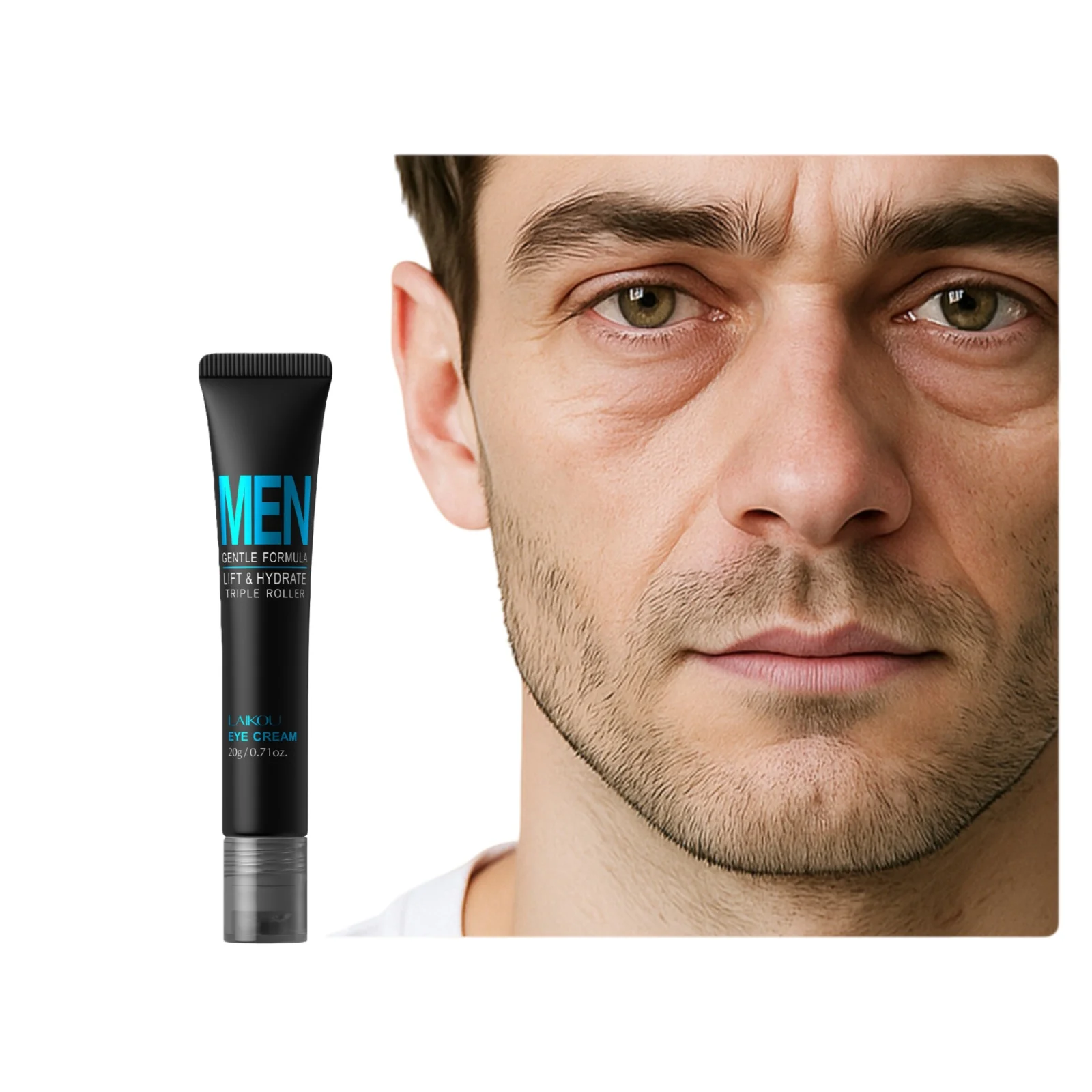 Skincare Natur E - Crema de ojos profesional para hombre,
