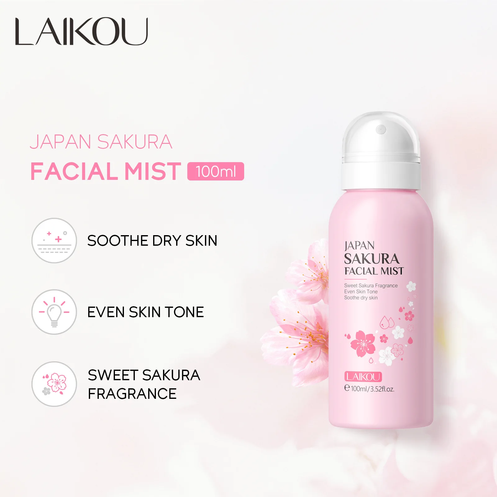 LAIKOU Sakura-Spray iluminador - Skincare Niacinamide reseña y precio