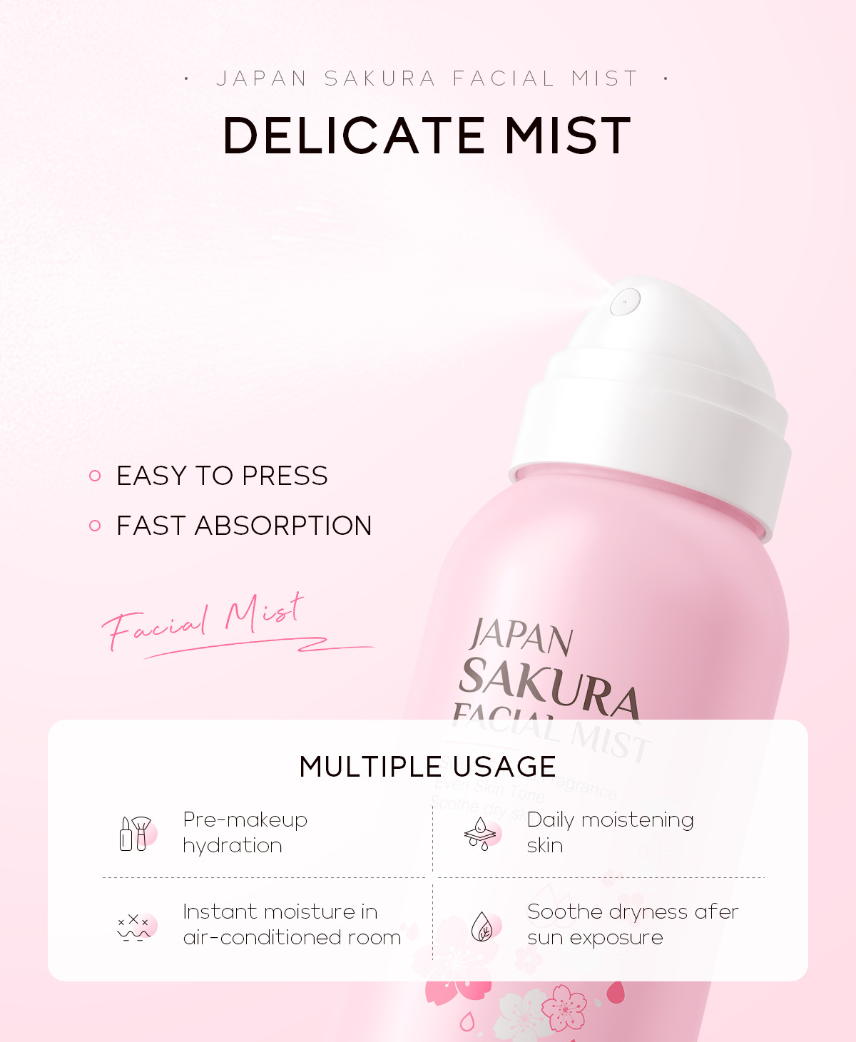 LAIKOU Sakura-Spray iluminador - Skincare Niacinamide reseña y precio