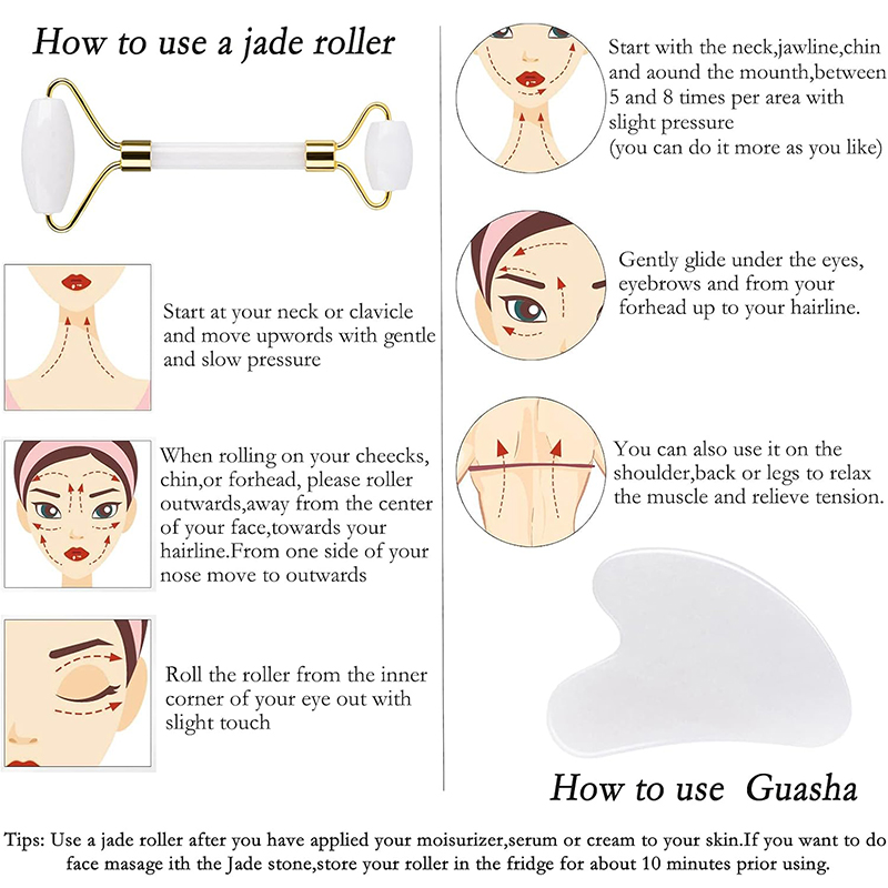 Rodillo de Jade Natural, masaj - Skincare Natur E reseña y precio